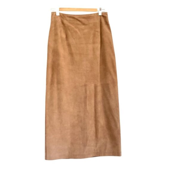 Margaret Godfrey Dresses & Skirts - Margaret Godfrey Size M Suede Leather Maxi Skirt Western Hippie Super Soft leath